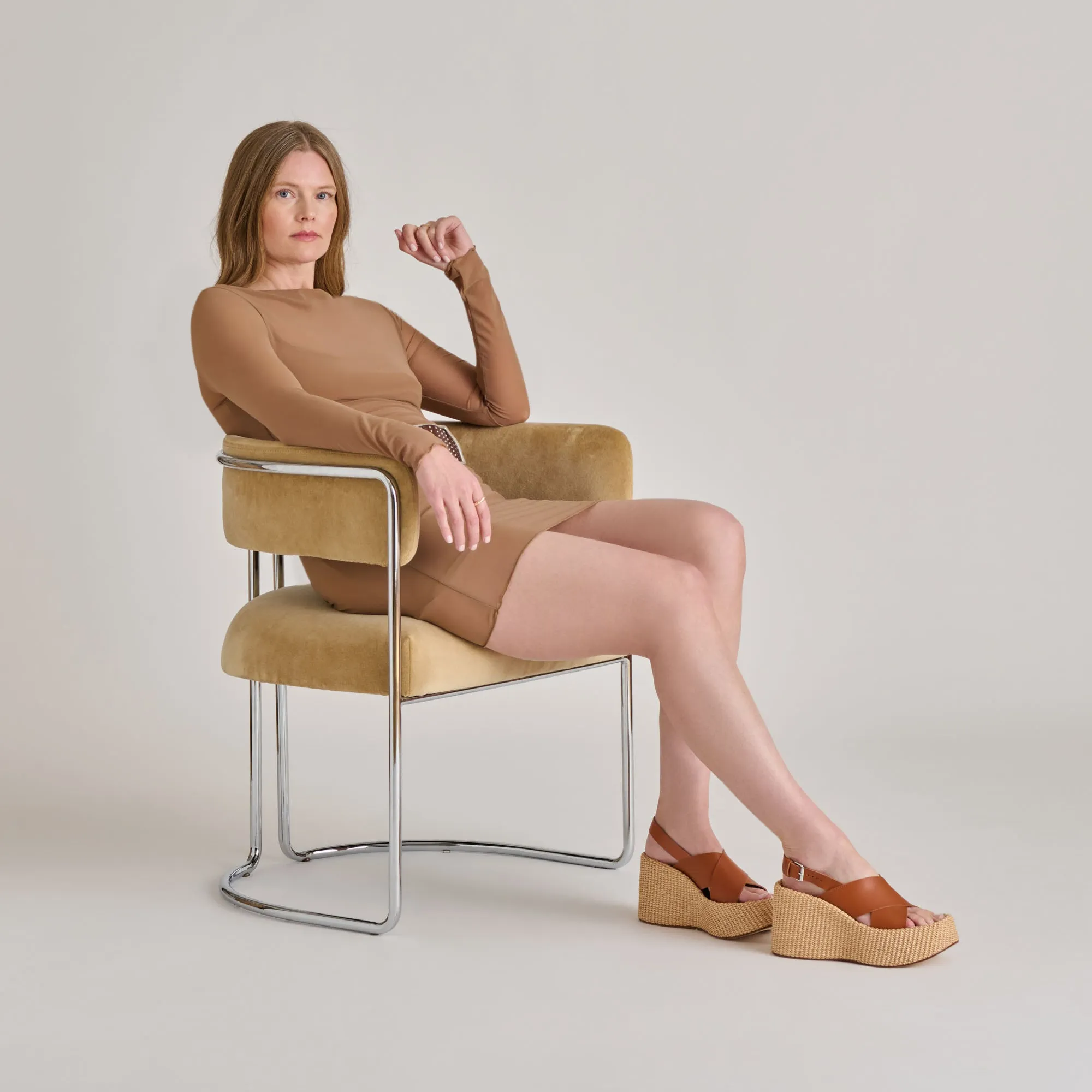 SKYLAR KEILABSÄTZE BRAUNES LEDER