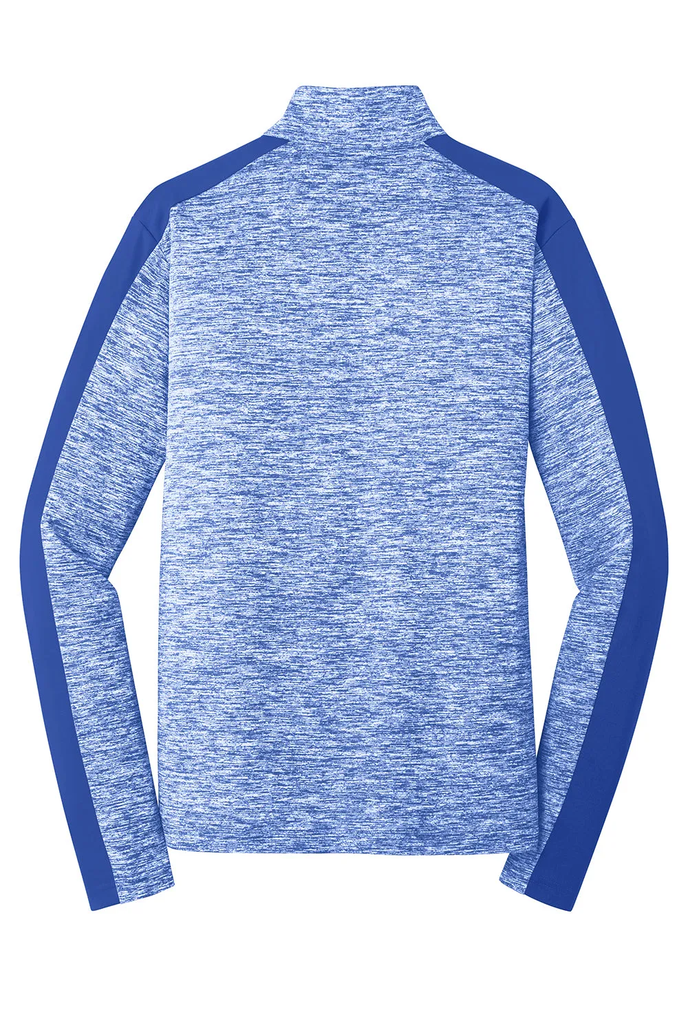 Sport-Tek Herren Electric Heather Feuchtigkeitstransportierendes 1/4-Zip Sweatshirt - True Royal Blue Electric/True Royal Blue