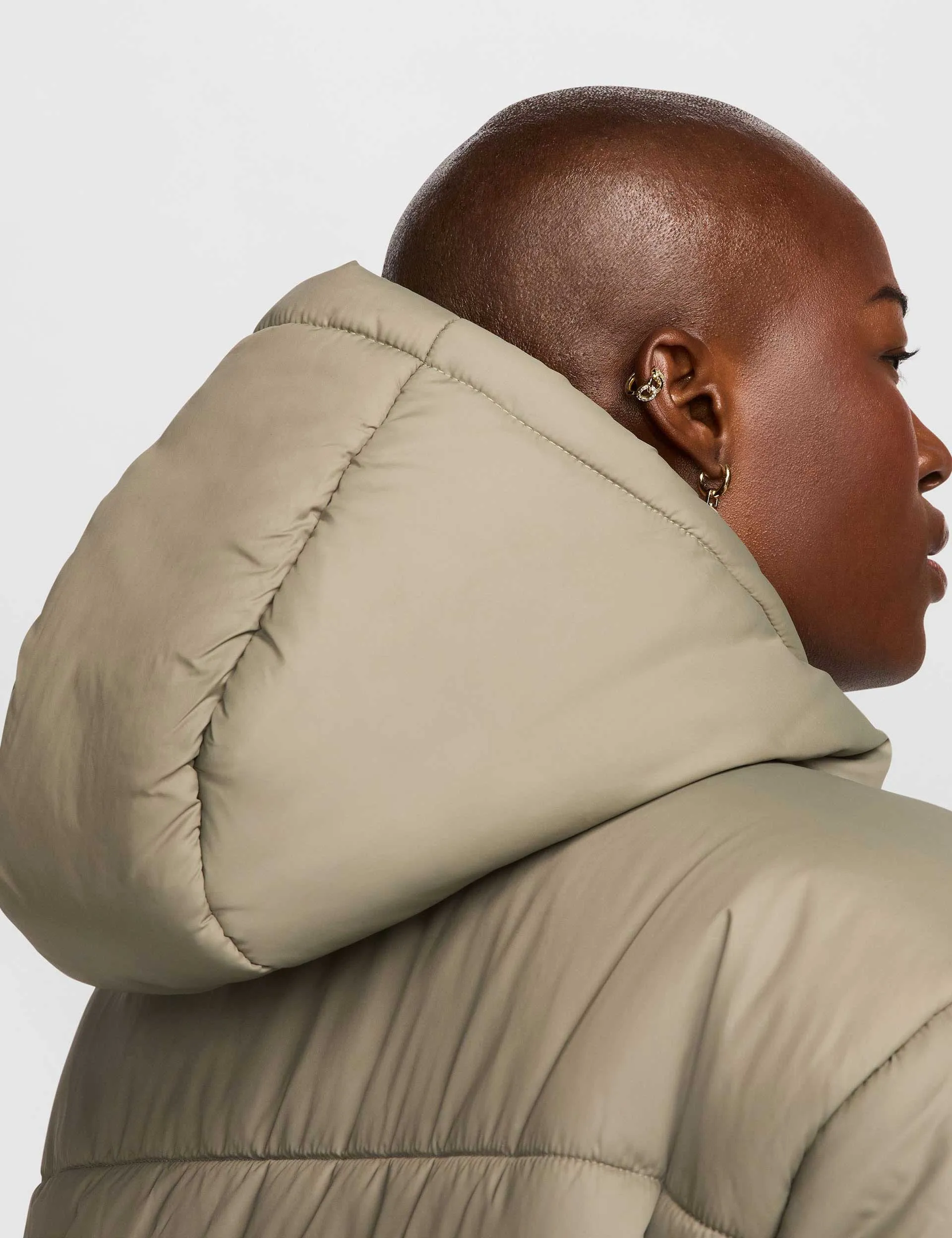 Sportswear Klassische Therma-Fit Daunenjacke mit Kapuze - Hell Army/Weiß