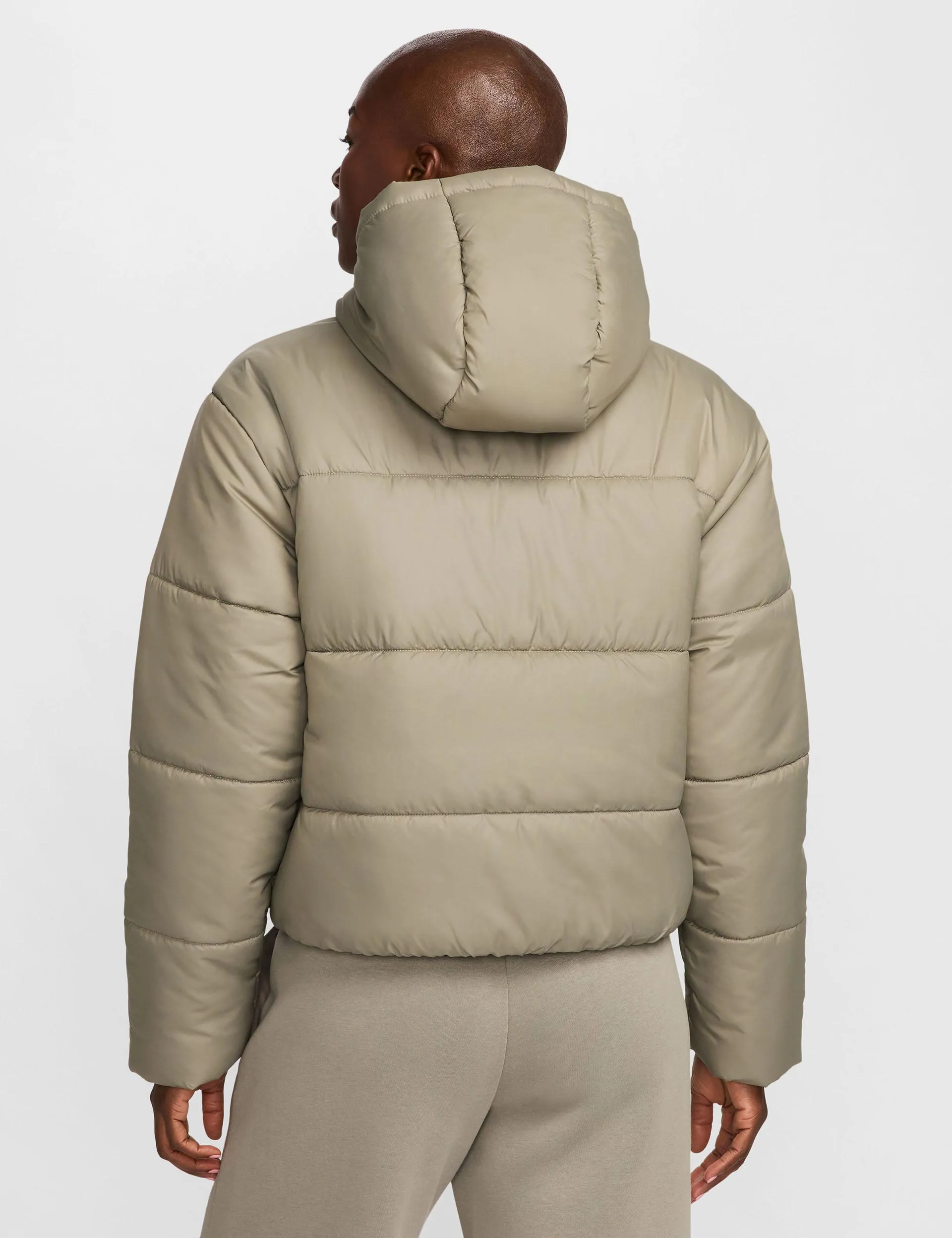 Sportswear Klassische Therma-Fit Daunenjacke mit Kapuze - Hell Army/Weiß