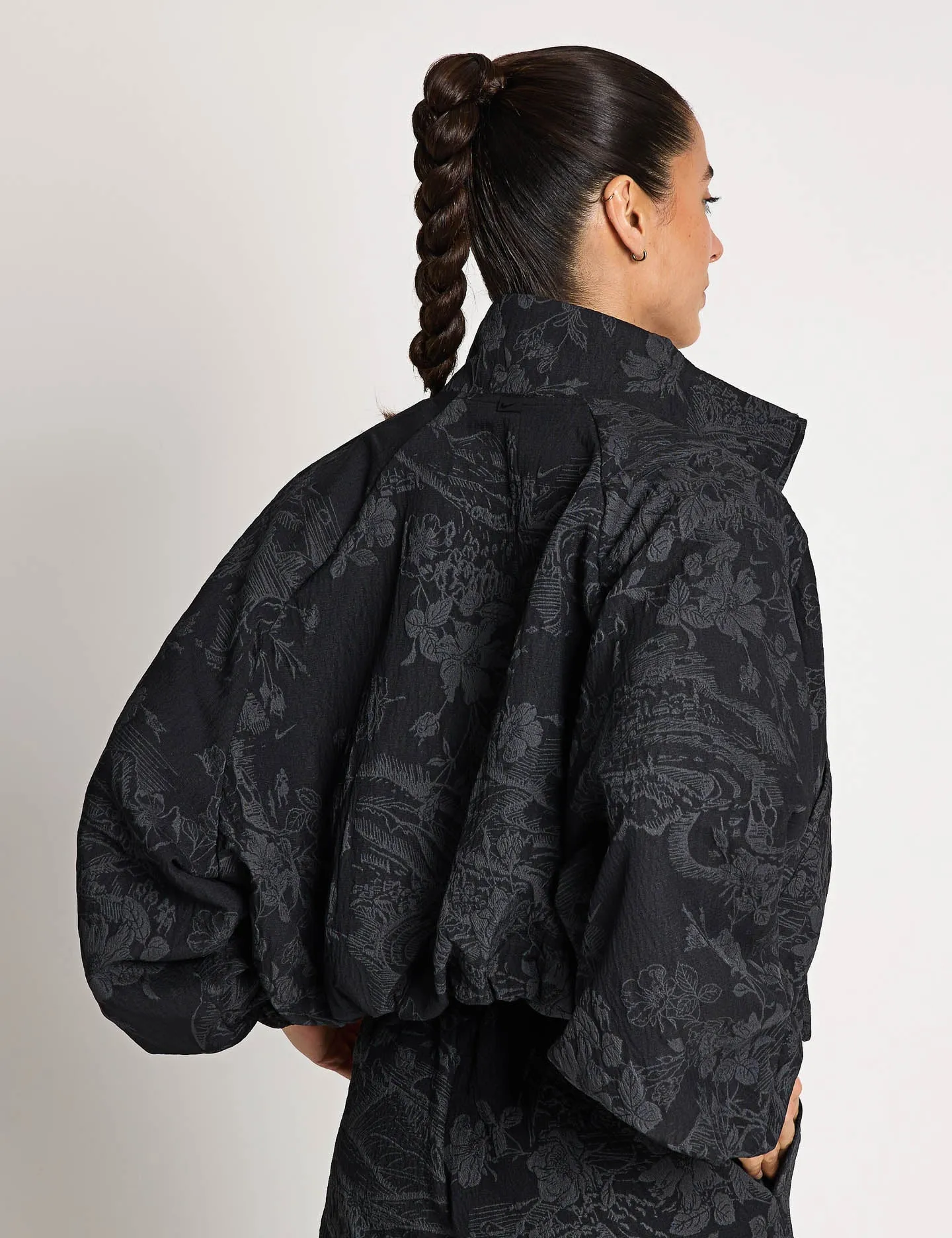Sportswear-Kollektion Jacquard-Trackjacke - Schwarz/Anthrazit