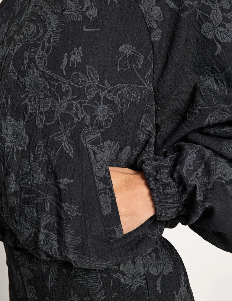 Sportswear-Kollektion Jacquard-Trackjacke - Schwarz/Anthrazit