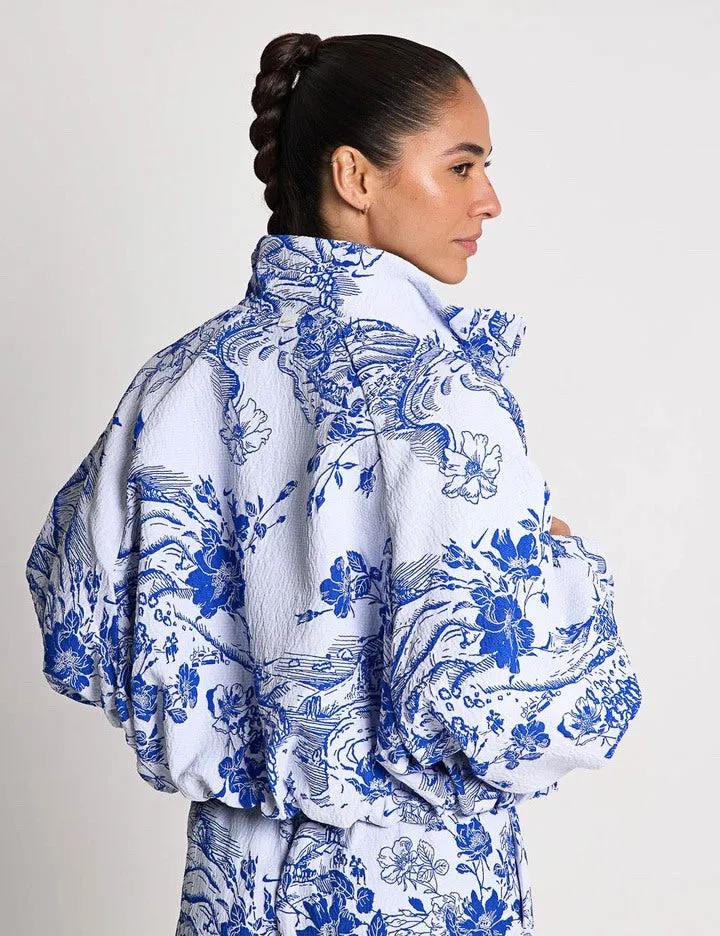 Sportswear-Kollektion Jacquard-Trackjacke - Weiß/Hyper Royal