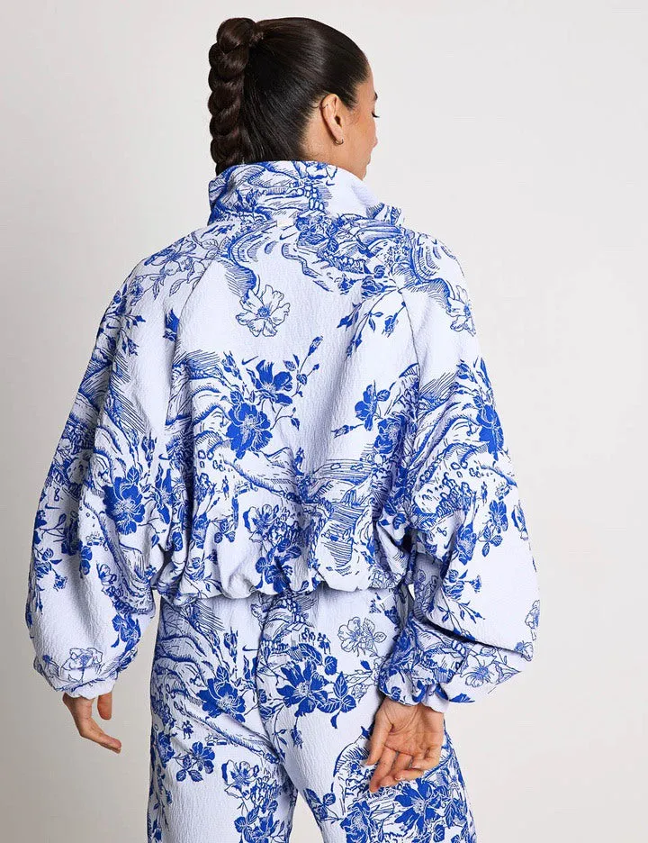 Sportswear-Kollektion Jacquard-Trackjacke - Weiß/Hyper Royal