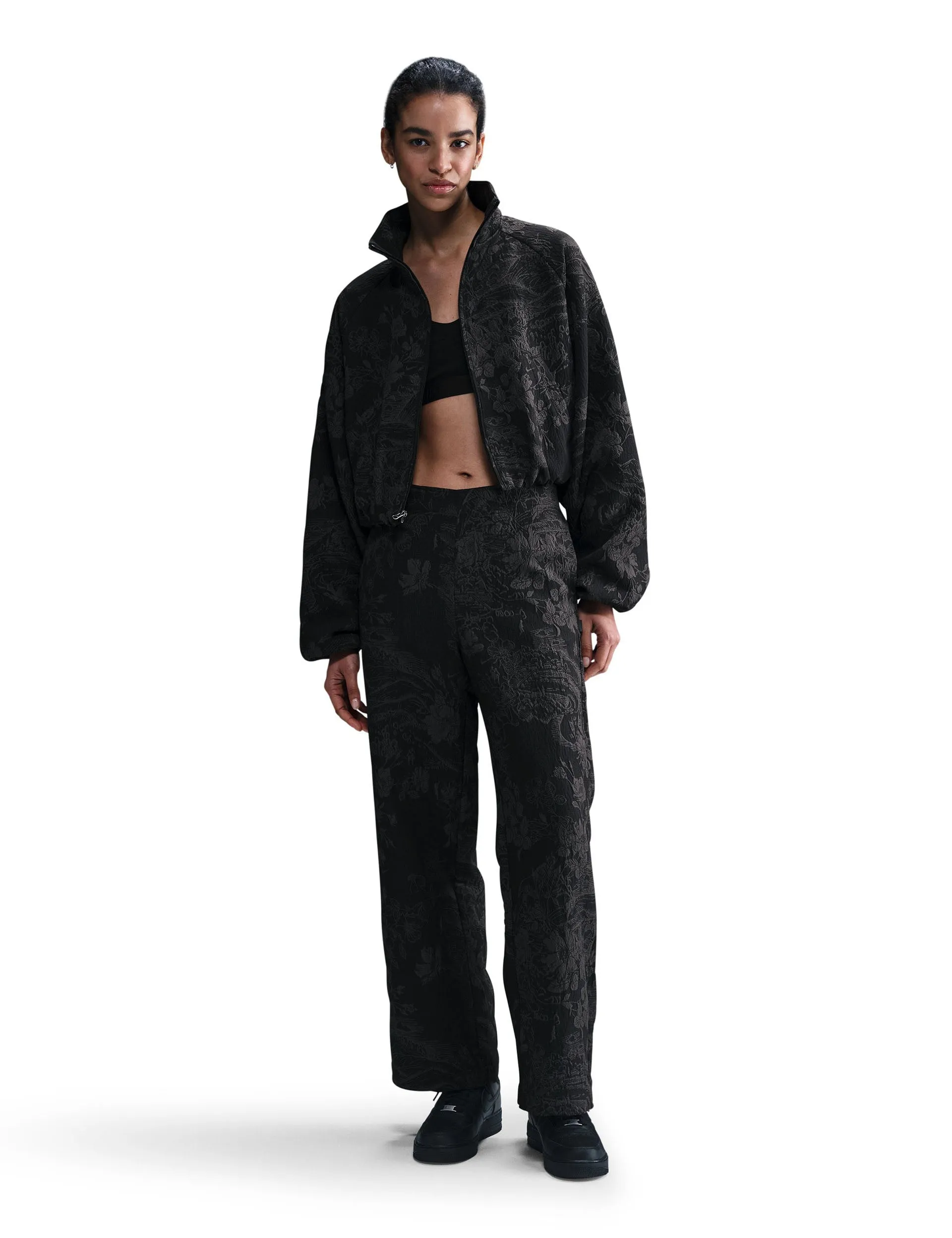 Sportswear-Kollektion Jacquard-Jogginghose - Schwarz/Anthrazit
