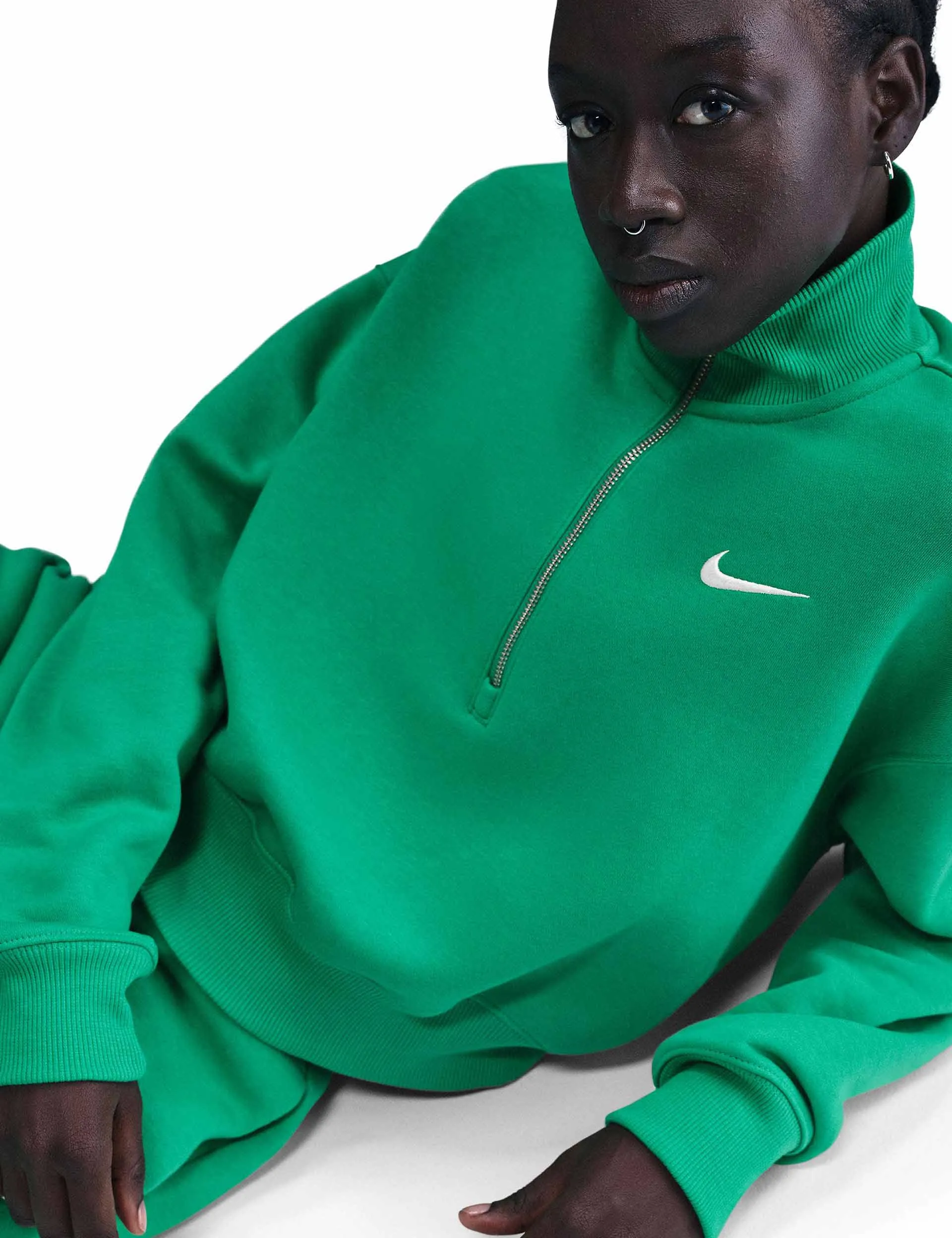 Sportswear Phoenix Fleece Crop Sweatshirt - Stadiongrün/Segel