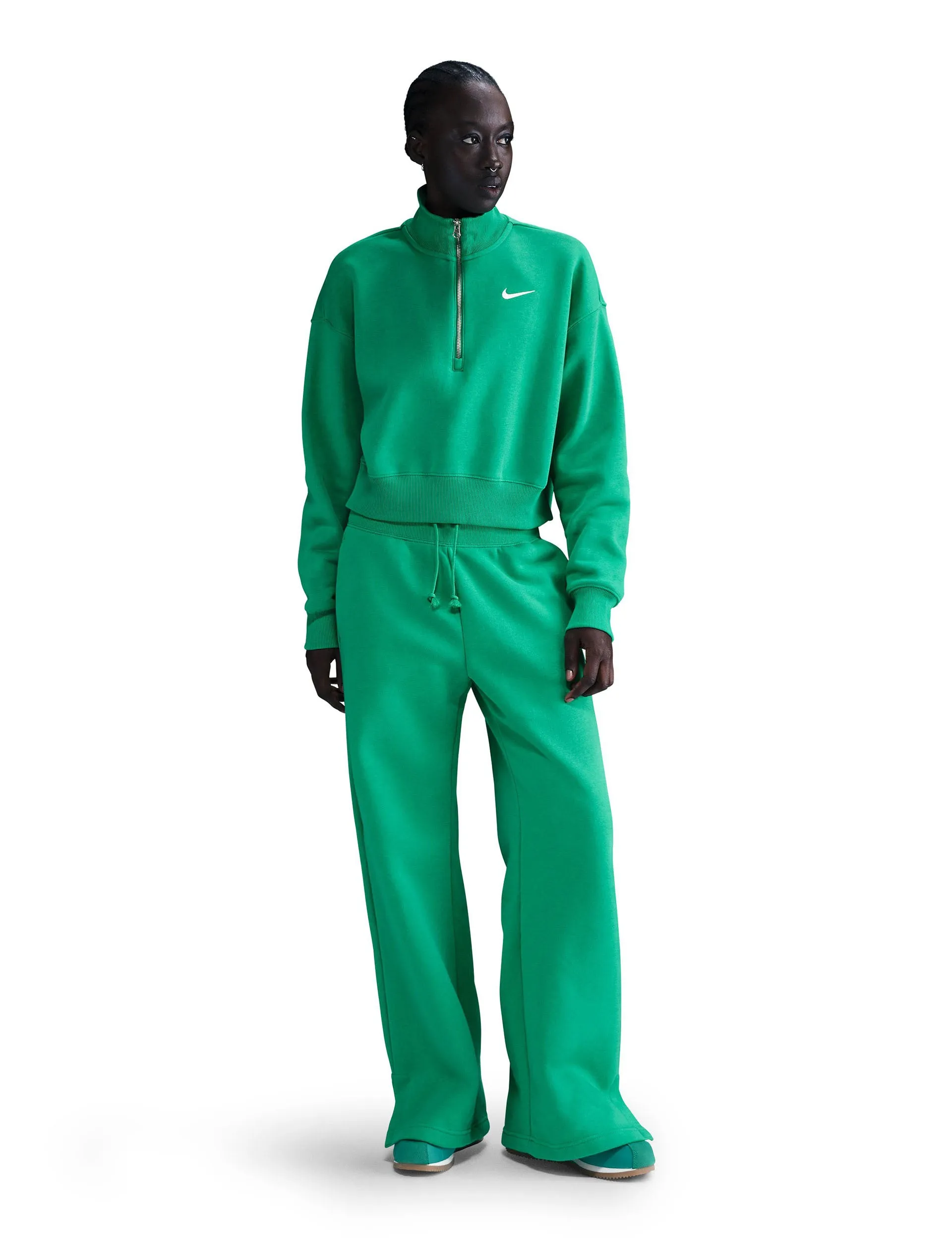 Sportswear Phoenix Fleece Crop Sweatshirt - Stadiongrün/Segel