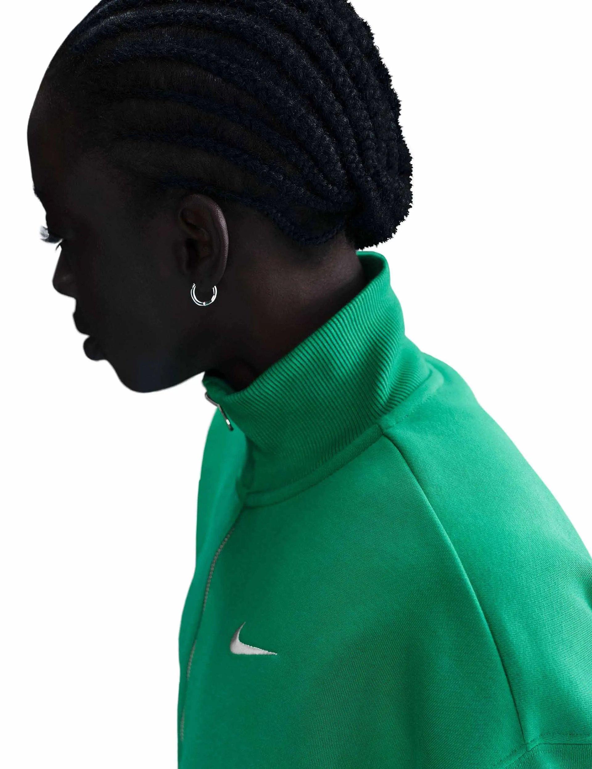Sportswear Phoenix Fleece Crop Sweatshirt - Stadiongrün/Segel