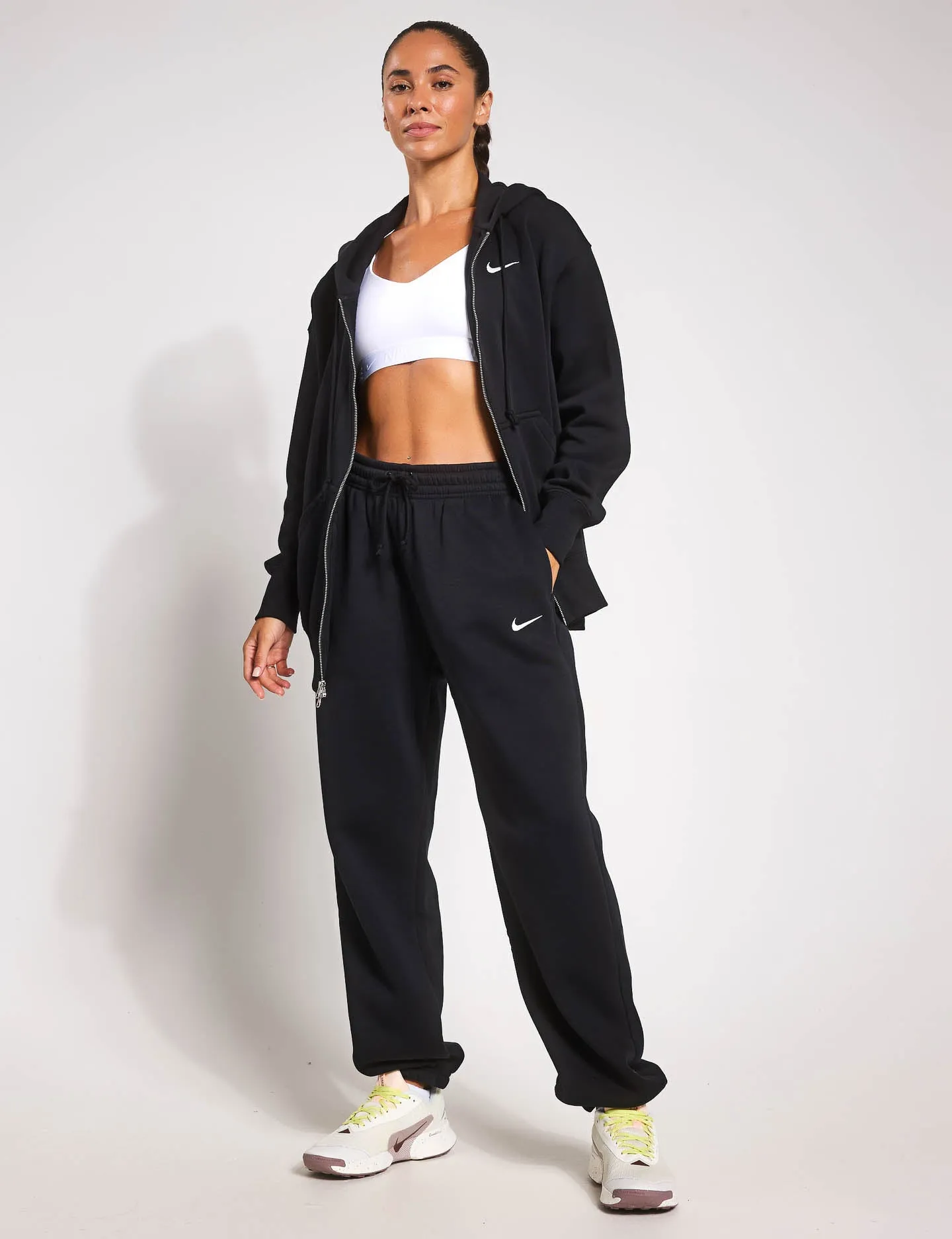Sportswear Phoenix Fleece Übergroße Kapuzenjacke - Schwarz/Segeltuch