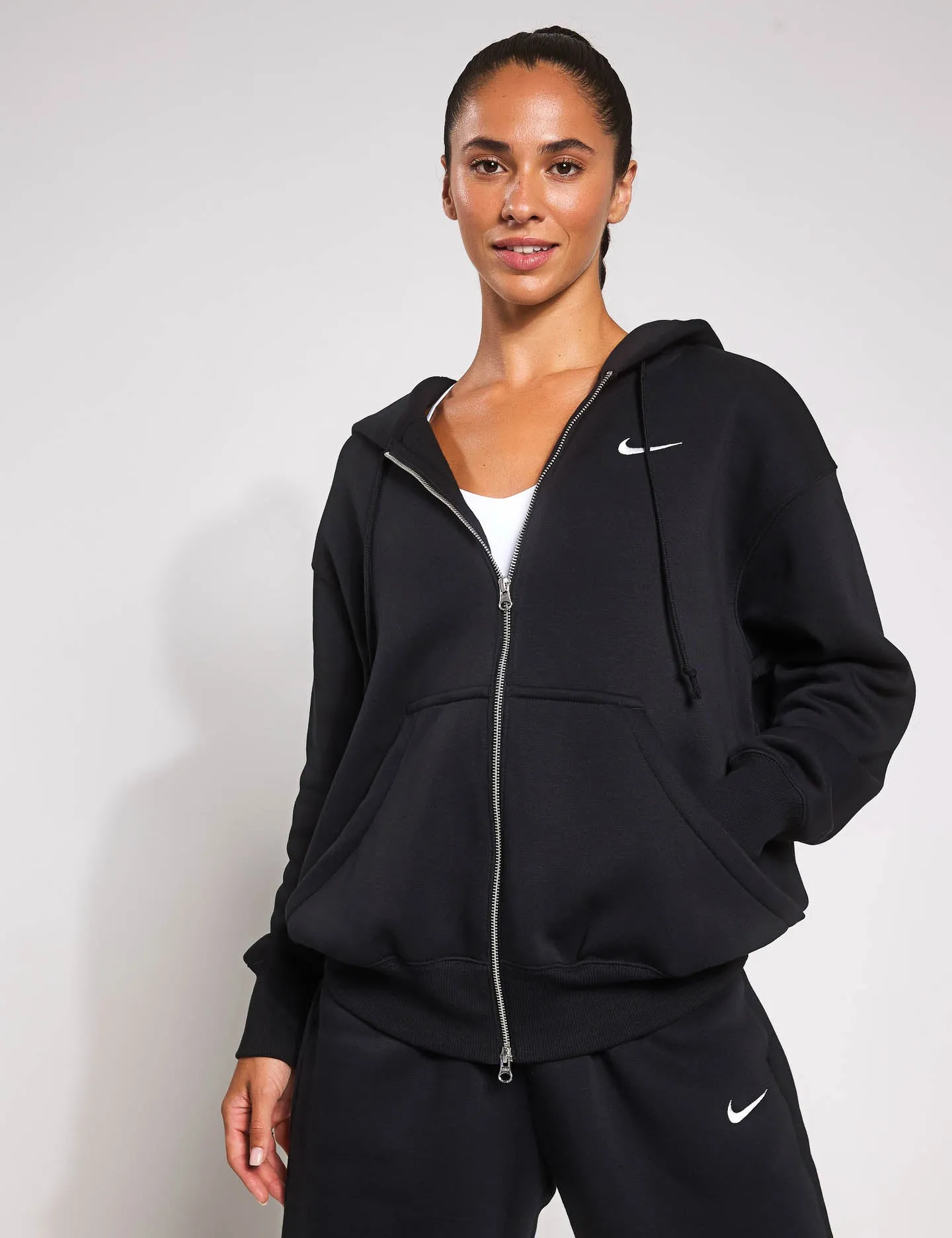 Sportswear Phoenix Fleece Übergroße Kapuzenjacke - Schwarz/Segeltuch