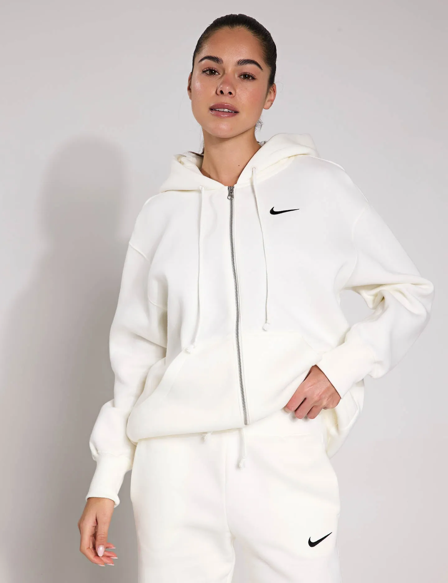 Sportswear Phoenix Fleece Übergroße Kapuzenjacke - Segel/Schwarz