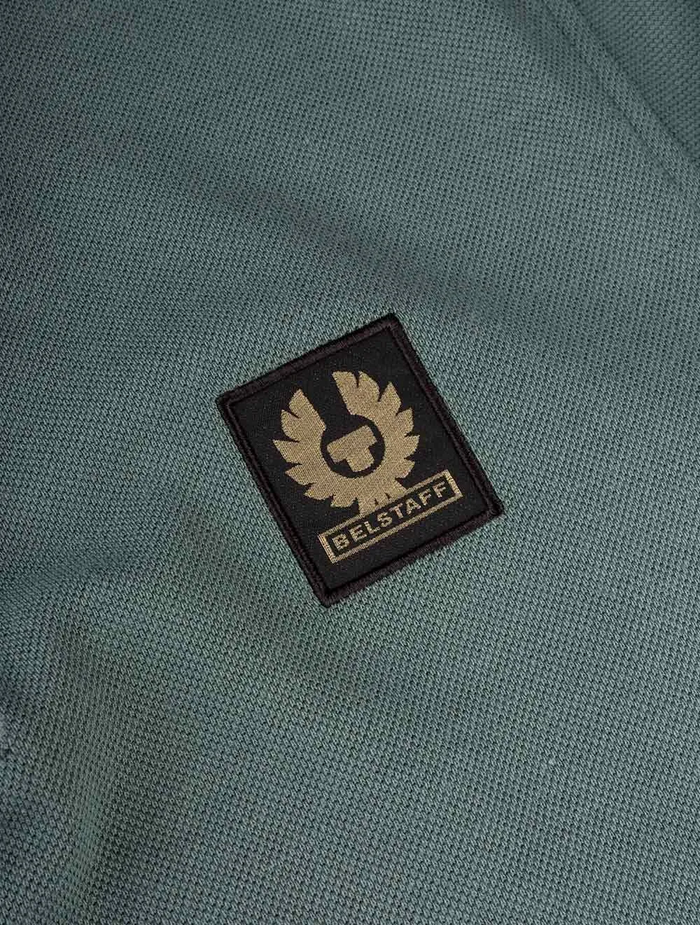 S/S Polo Mit Aufnäher Verblasstes Petrol