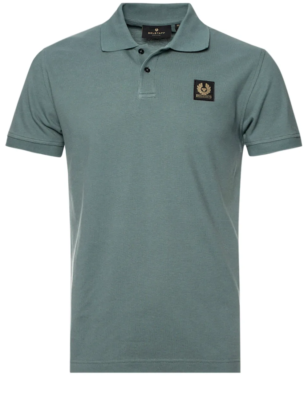 S/S Polo Mit Aufnäher Verblasstes Petrol