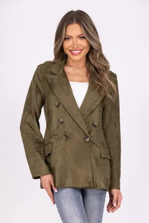 Suede To Do Business With You Damen Blazer mit Knöpfen *Endgültiger Verkauf*