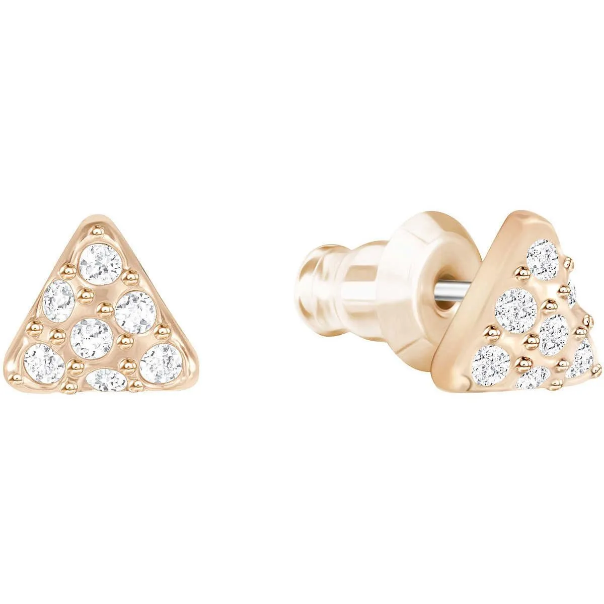 Swarovski Schmuck Swarovski Damen Ohrringe - Facet Schwan Kristalle Pave Roségold Stecker | 5358058