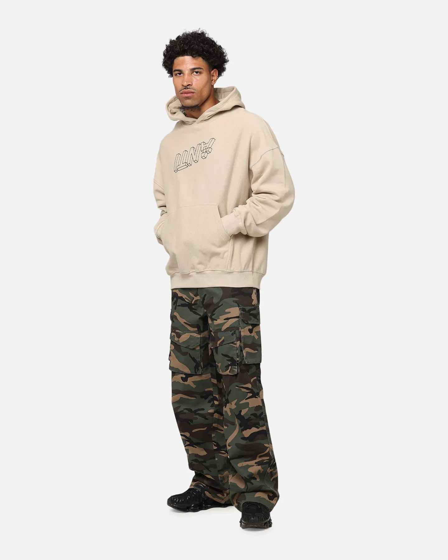 Der Anti-Order-Dimension Boxy Hoodie Stein