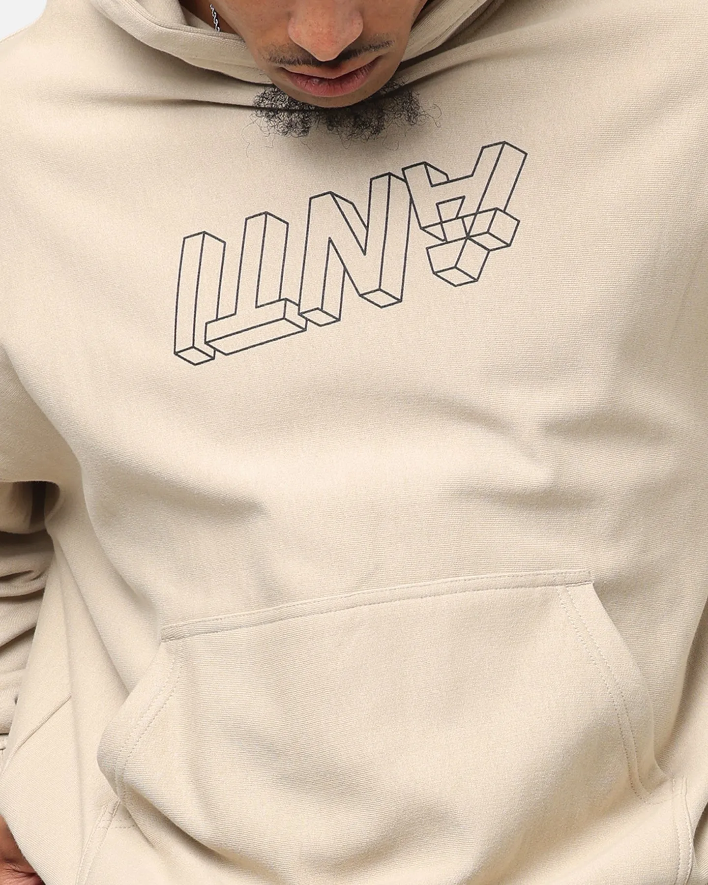 Der Anti-Order-Dimension Boxy Hoodie Stein