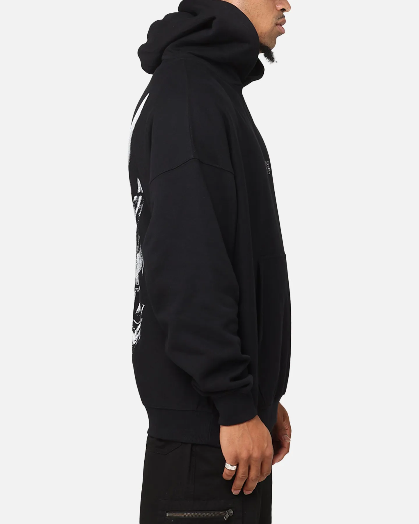 Die Anti-Order-Oni-Maske Boxy-Hoodie Schwarz