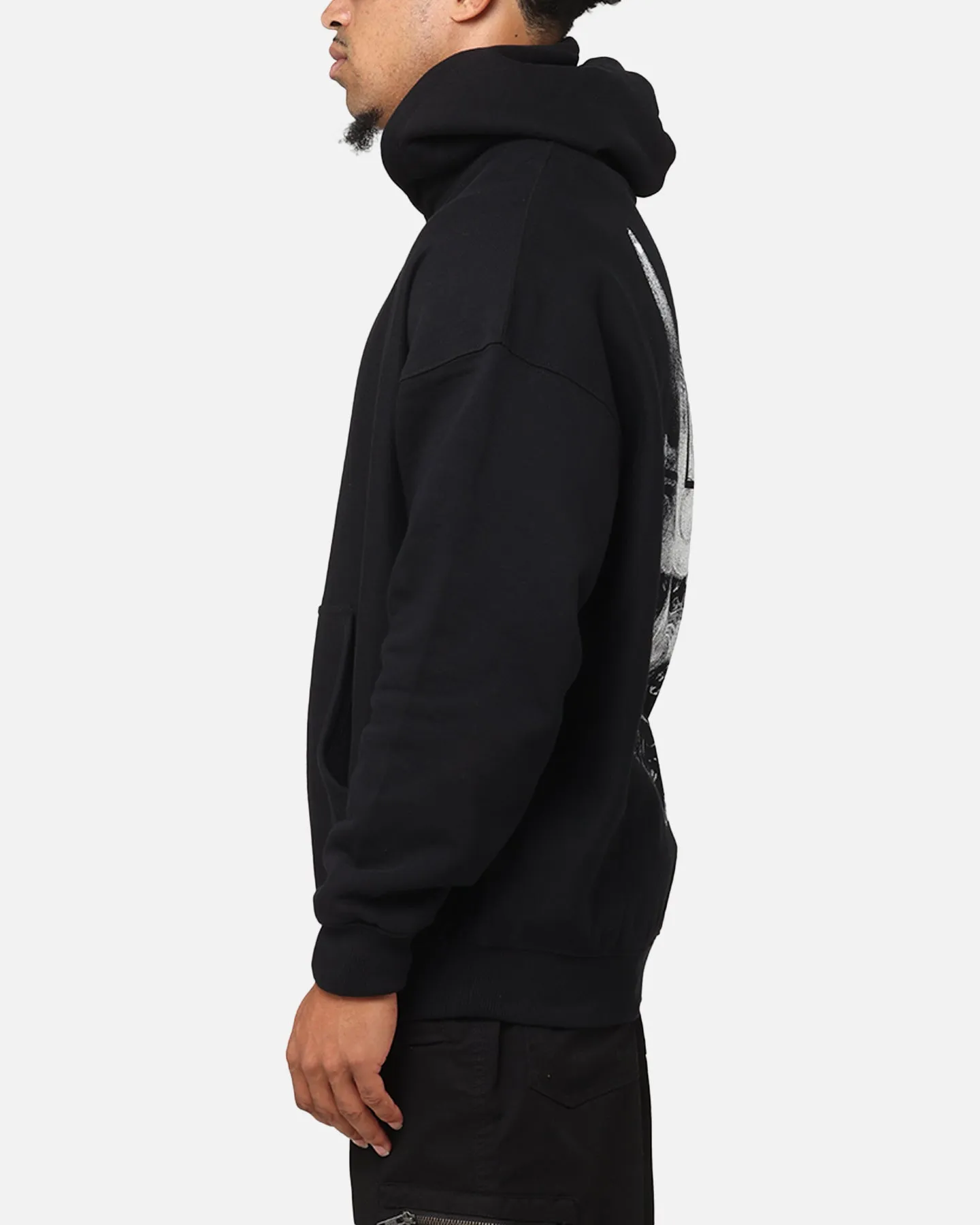 Die Anti-Order-Oni-Maske Boxy-Hoodie Schwarz