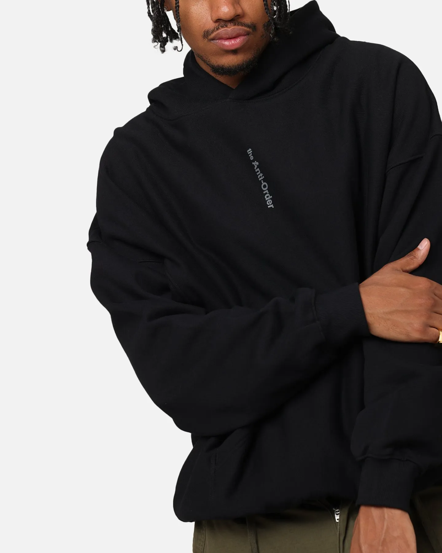 Die Anti-Order-Prozess Boxy Hoodie Schwarz