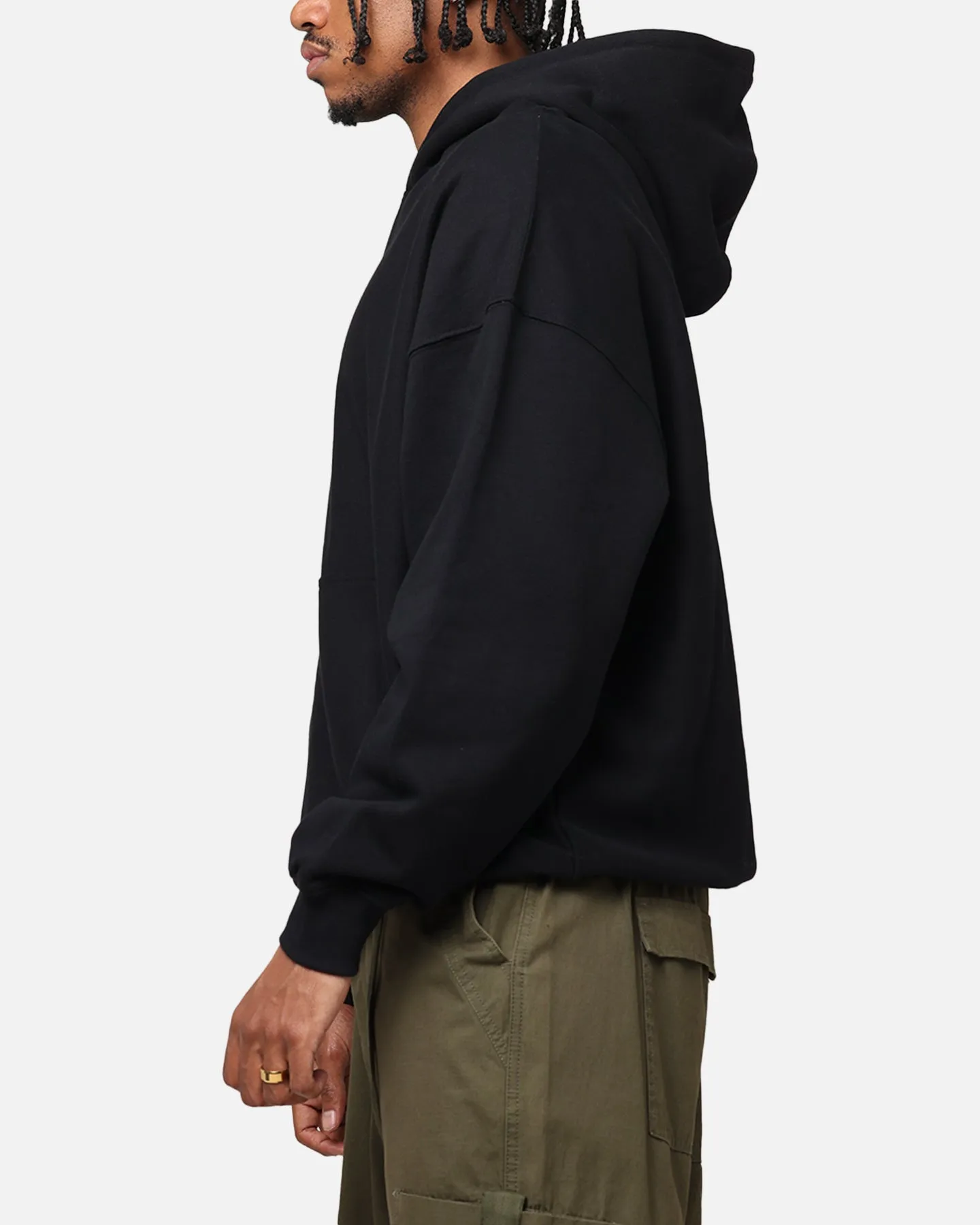 Die Anti-Order-Prozess Boxy Hoodie Schwarz