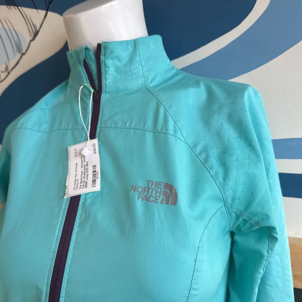 The North Face The North Face - Damen Windbreaker Jacke mit vollem Reißverschluss - UVP 120 $: Minzgrün/Hellblau-Damen-XS