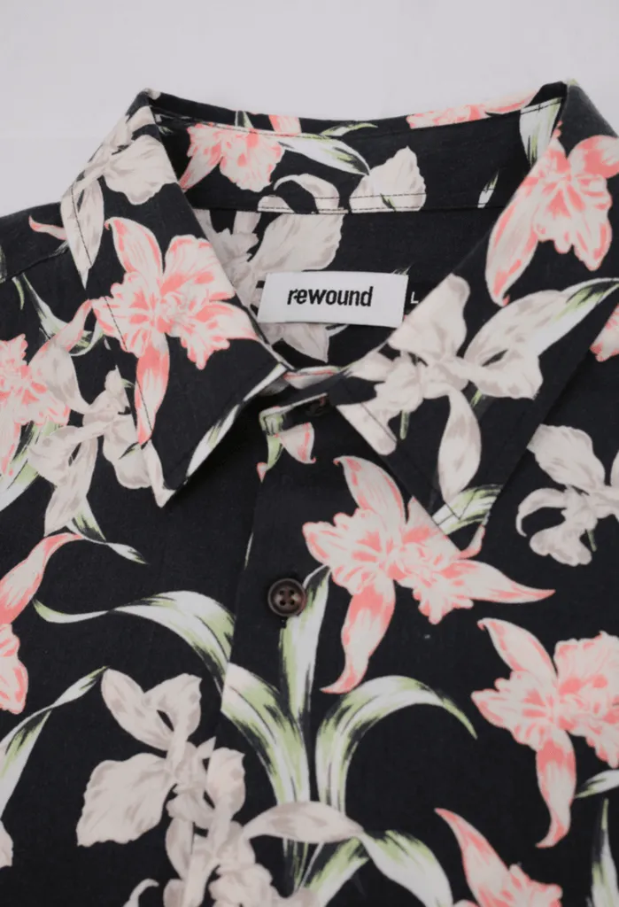 Das Remi 100% Tencel Hemd | Orchideen-Druck