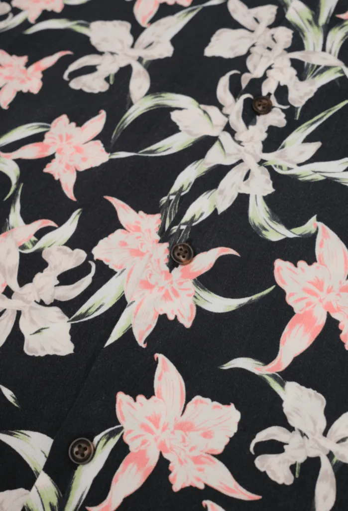 Das Remi 100% Tencel Hemd | Orchideen-Druck