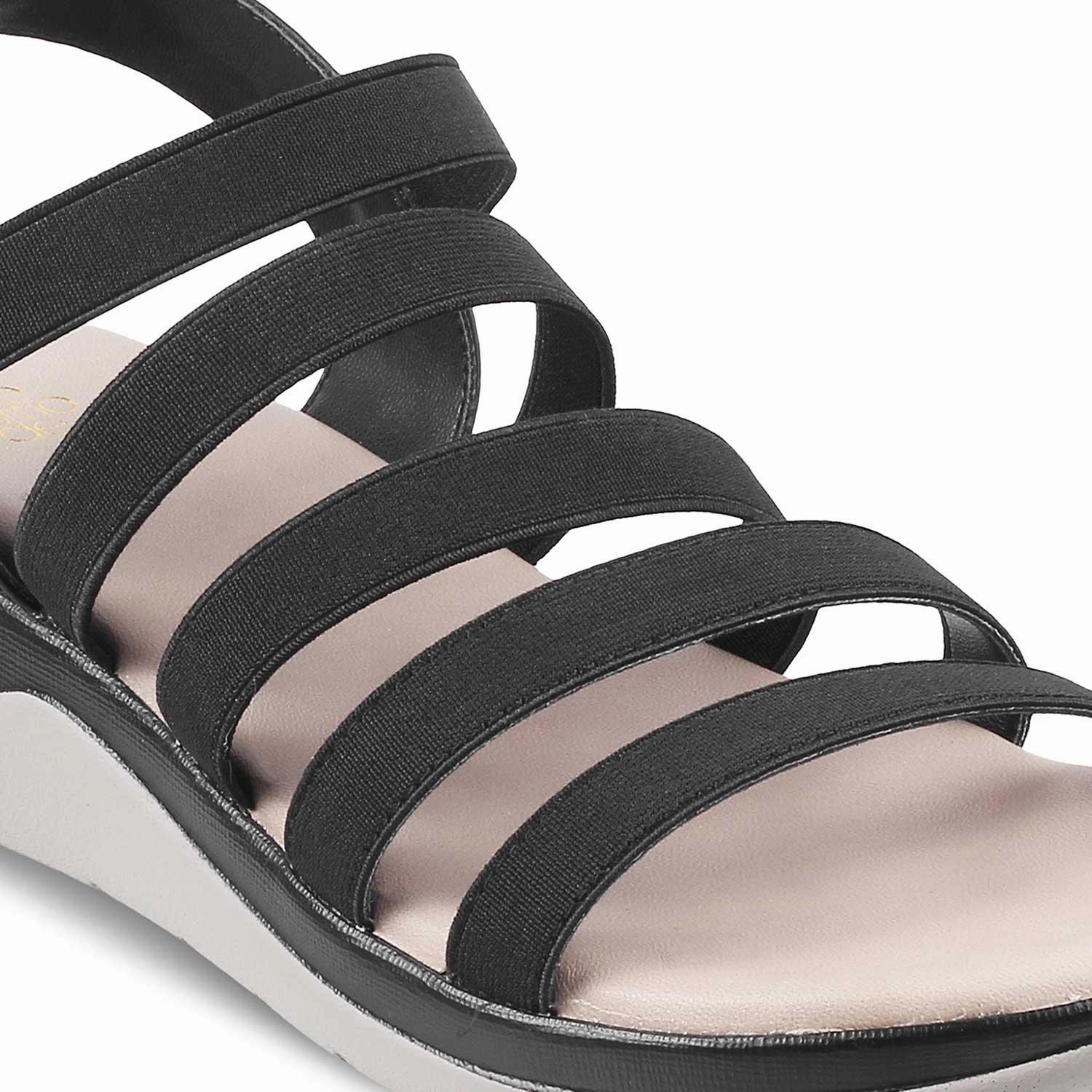 Die Cab Black Damen Freizeit Keil Sandalen Tresmode