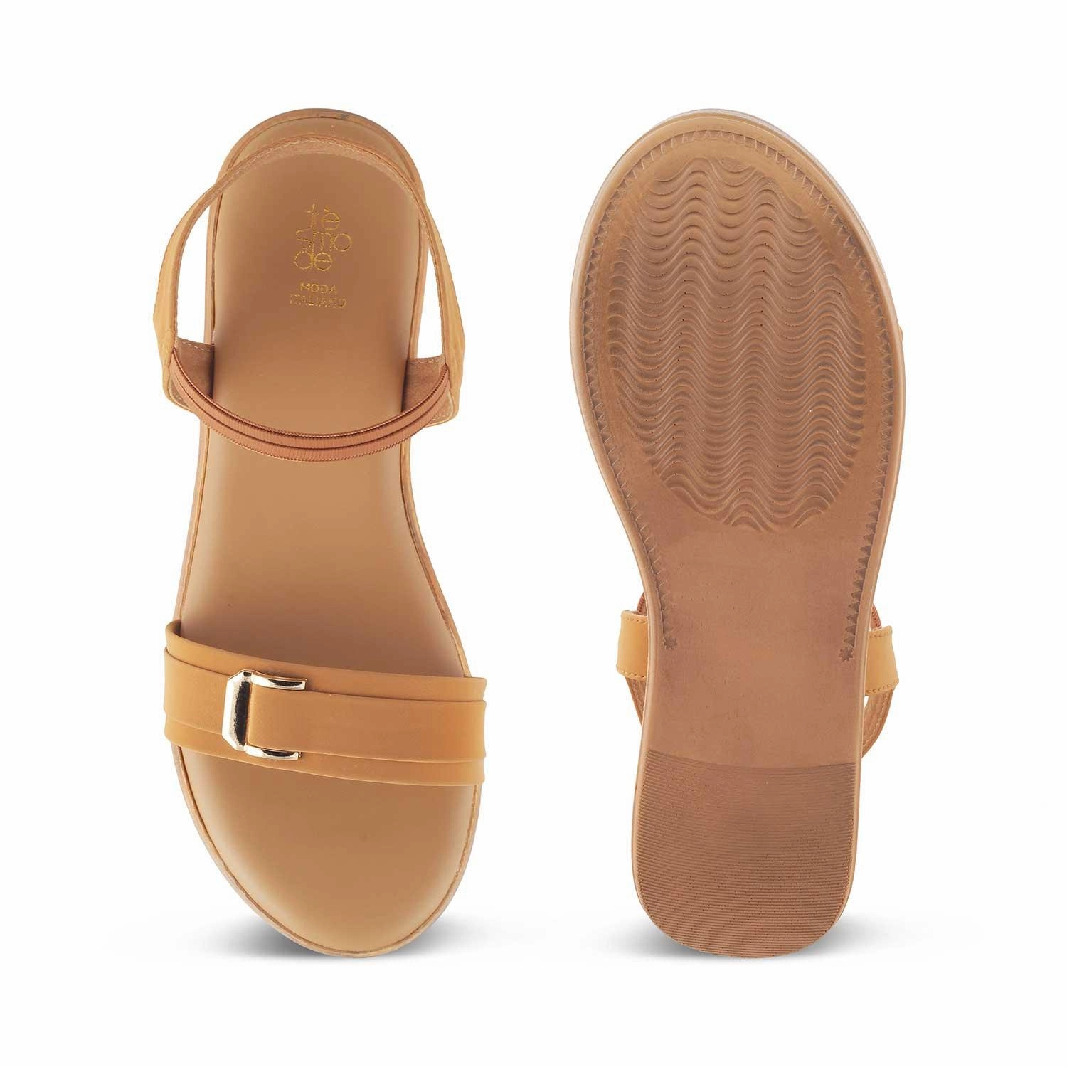 Die Caen Beige Damen Plateau Keil Sandalen Tresmode