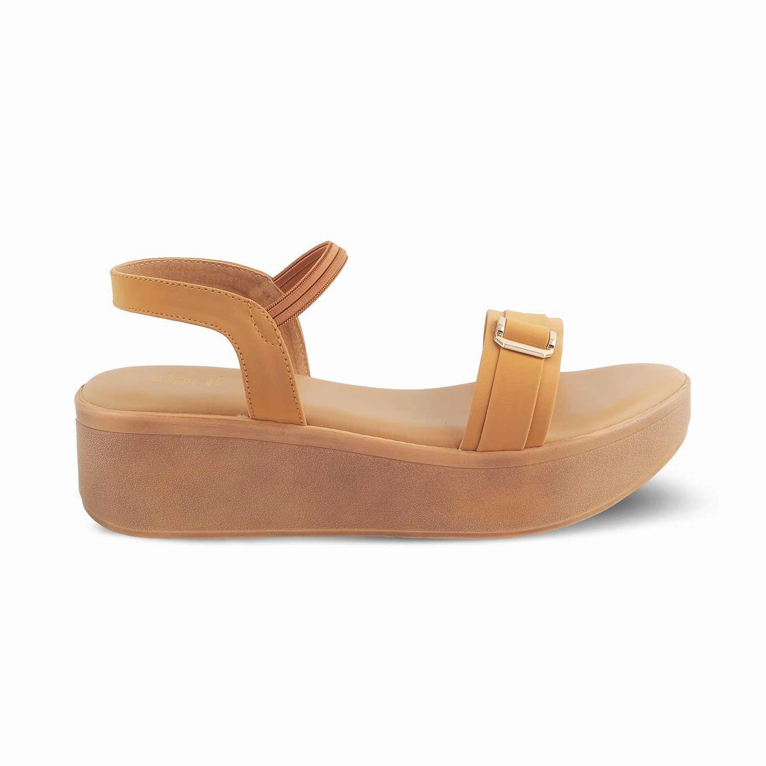 Die Caen Beige Damen Plateau Keil Sandalen Tresmode