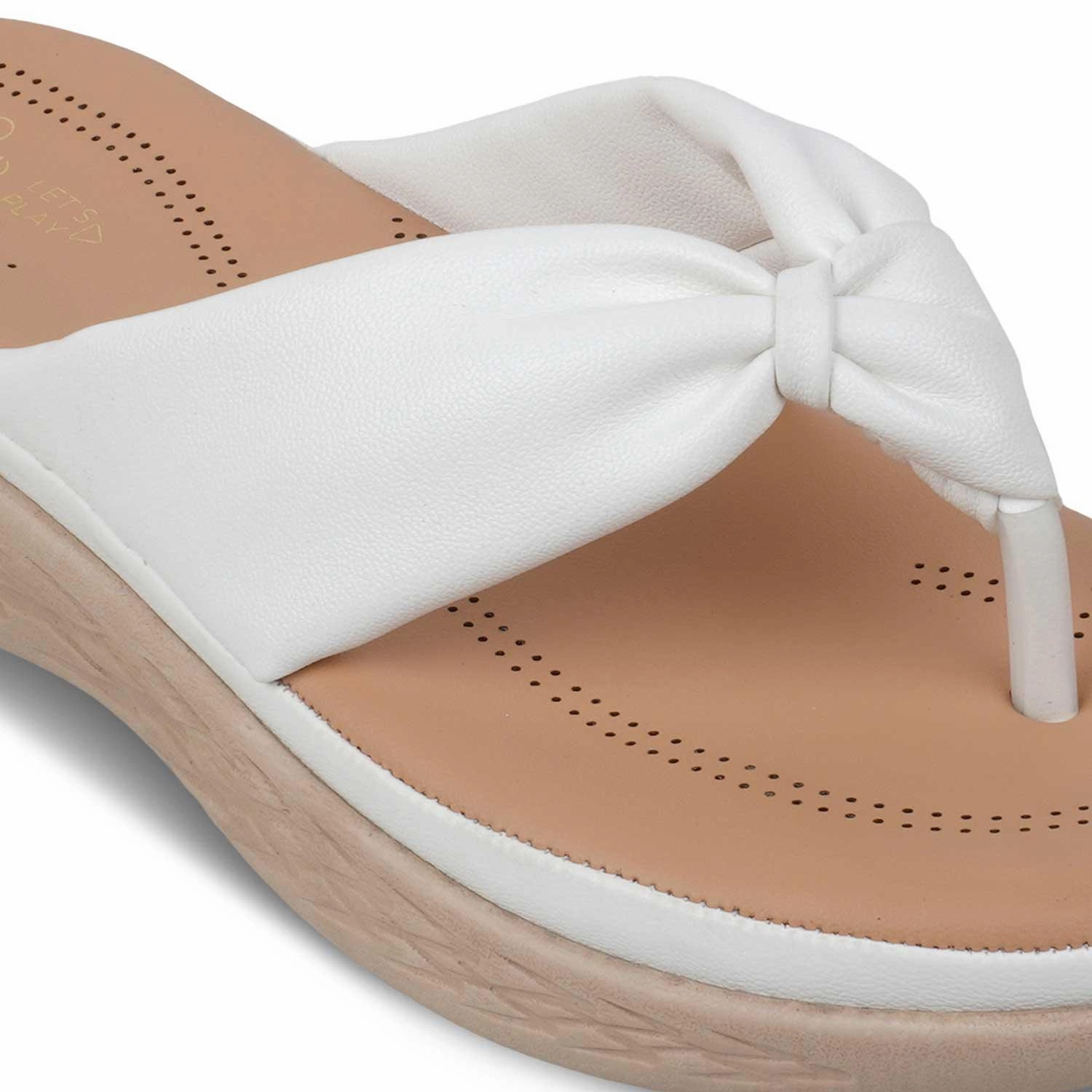Die Habi White Damen Freizeit Keilabsatz Sandalen Tresmode
