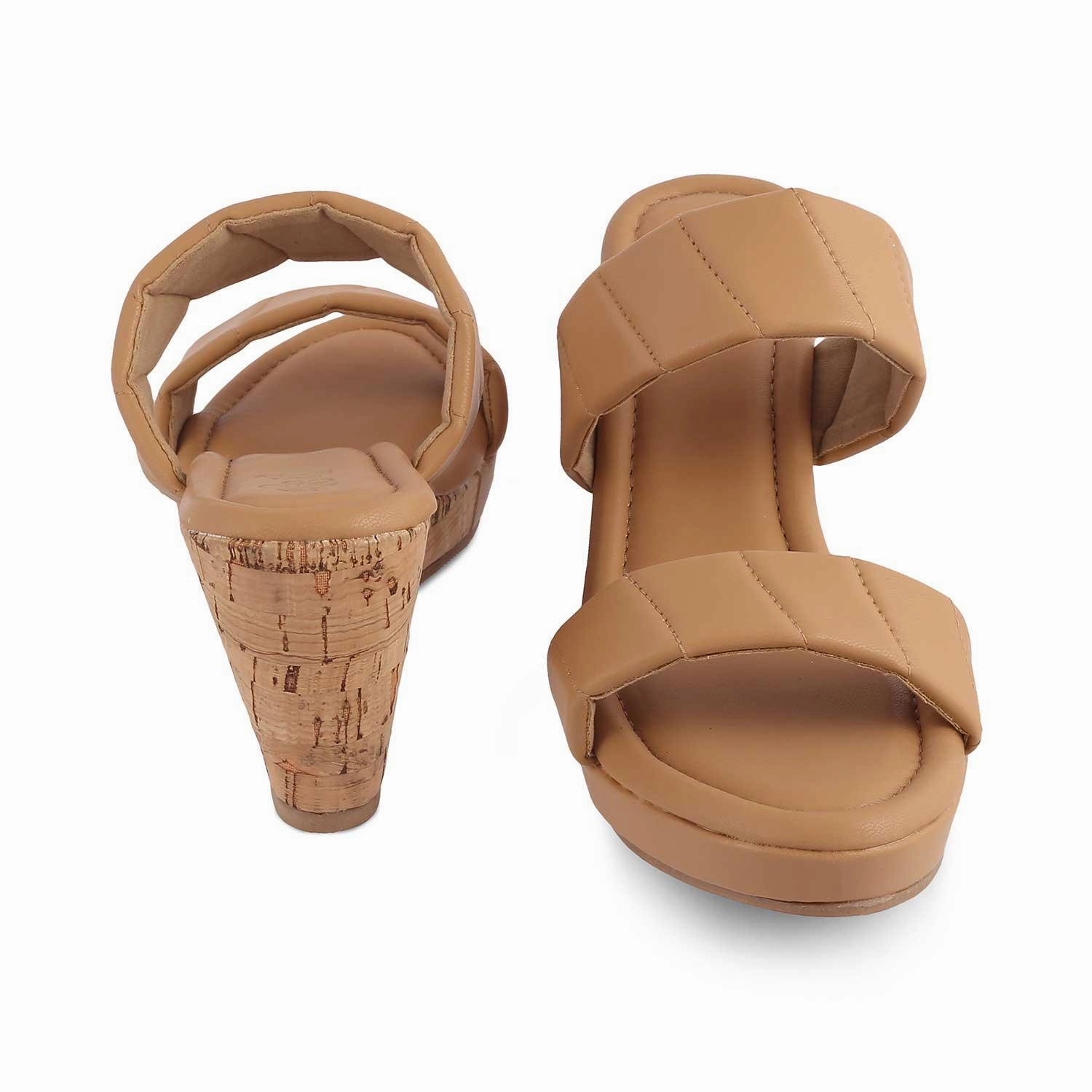 The Hacks Beige Women's Dress Wedge Sandals Tresmode