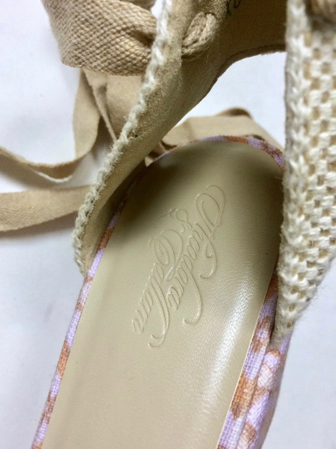Theodora & Callum Größe 40 (9/9.5) Pink & Beige Keilabsatz Sandalen NWOB