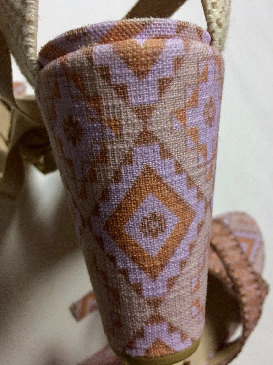 Theodora & Callum Größe 40 (9/9.5) Pink & Beige Keilabsatz Sandalen NWOB
