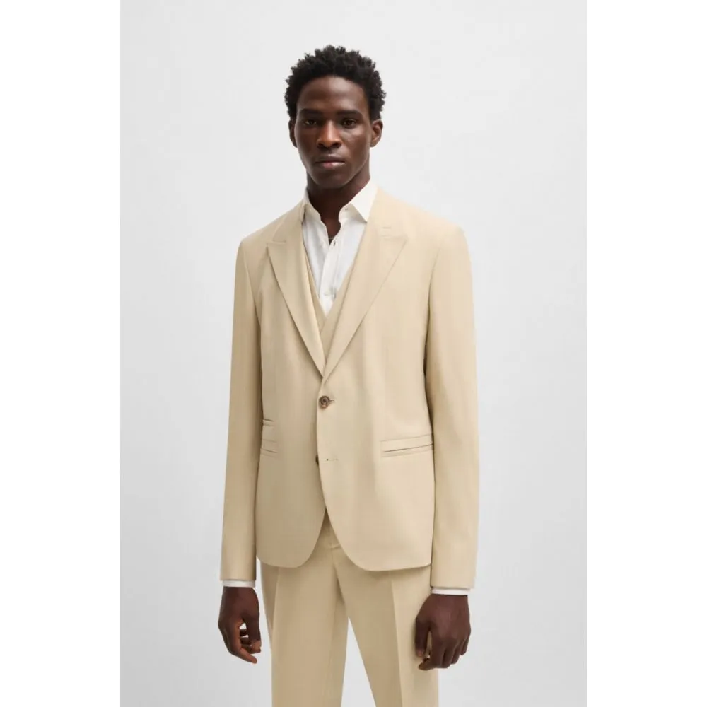 Dreiteiliger Slim-Fit-Anzug im Mohair-Look-Dobby-Design