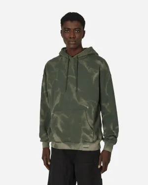 Tie-Dye Kapuzenpullover Olivgrün