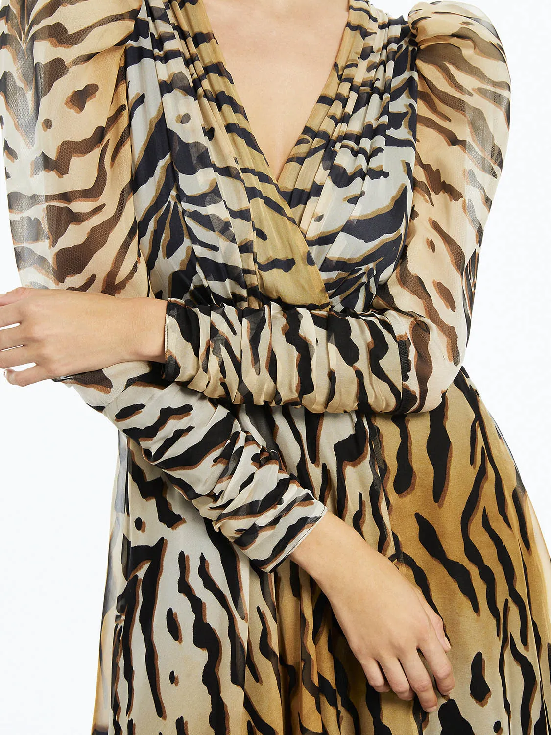 Tigerprint-Langes Kleid