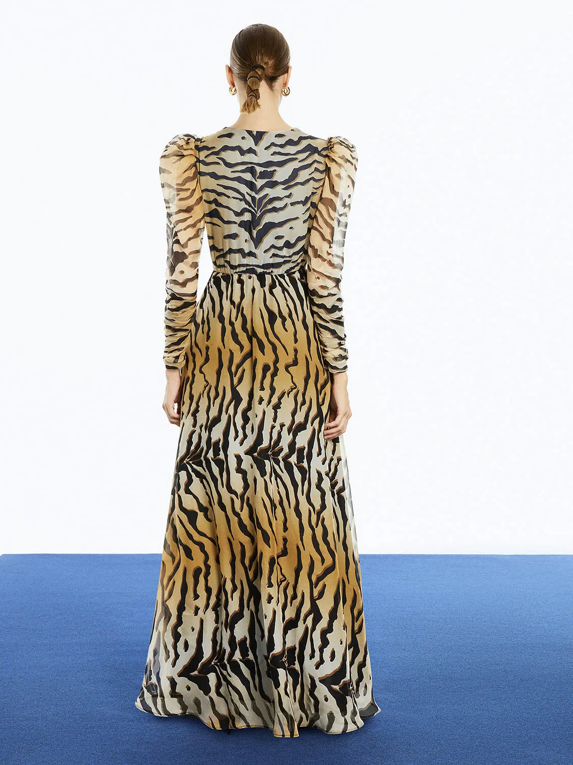 Tigerprint-Langes Kleid