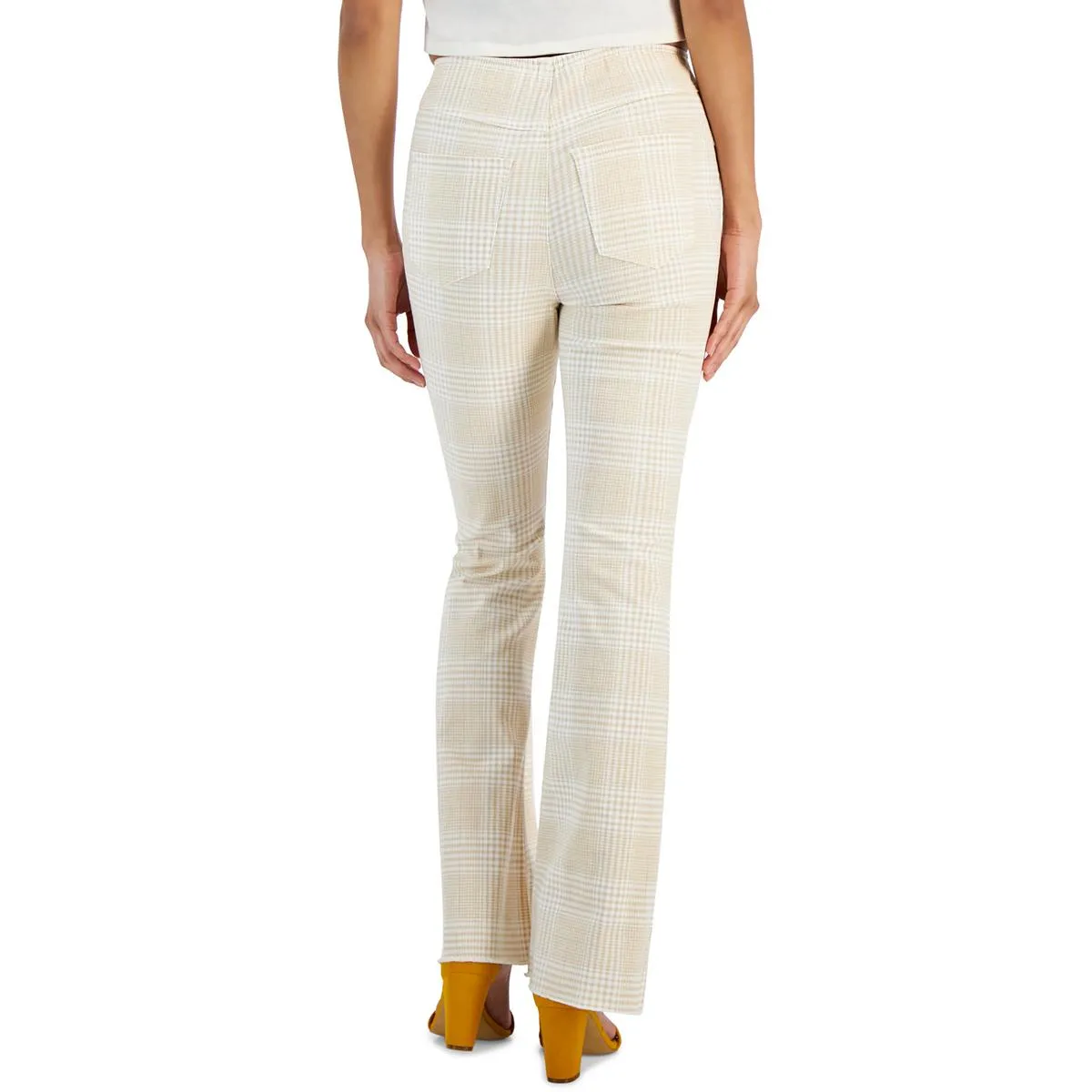 Tinseltown Damen Junior High Waist Raw Saum Schlagjeans