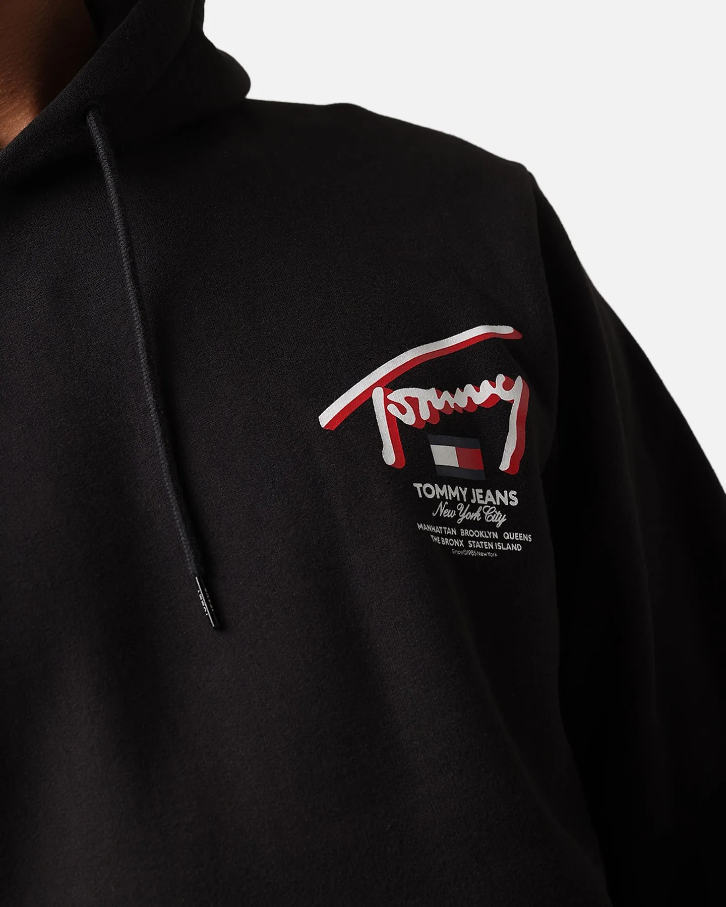 Tommy Jeans Reg 3D Street TJ Kapuzenpullover Schwarz