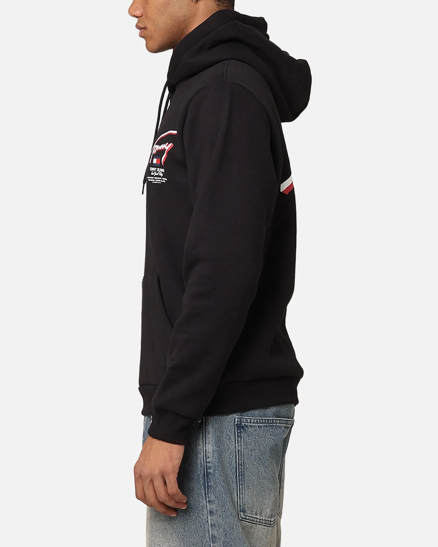 Tommy Jeans Reg 3D Street TJ Kapuzenpullover Schwarz