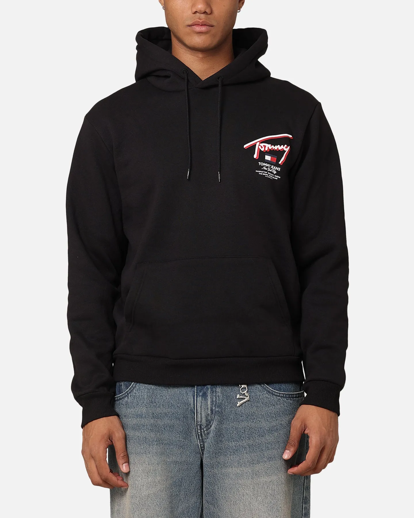 Tommy Jeans Reg 3D Street TJ Kapuzenpullover Schwarz