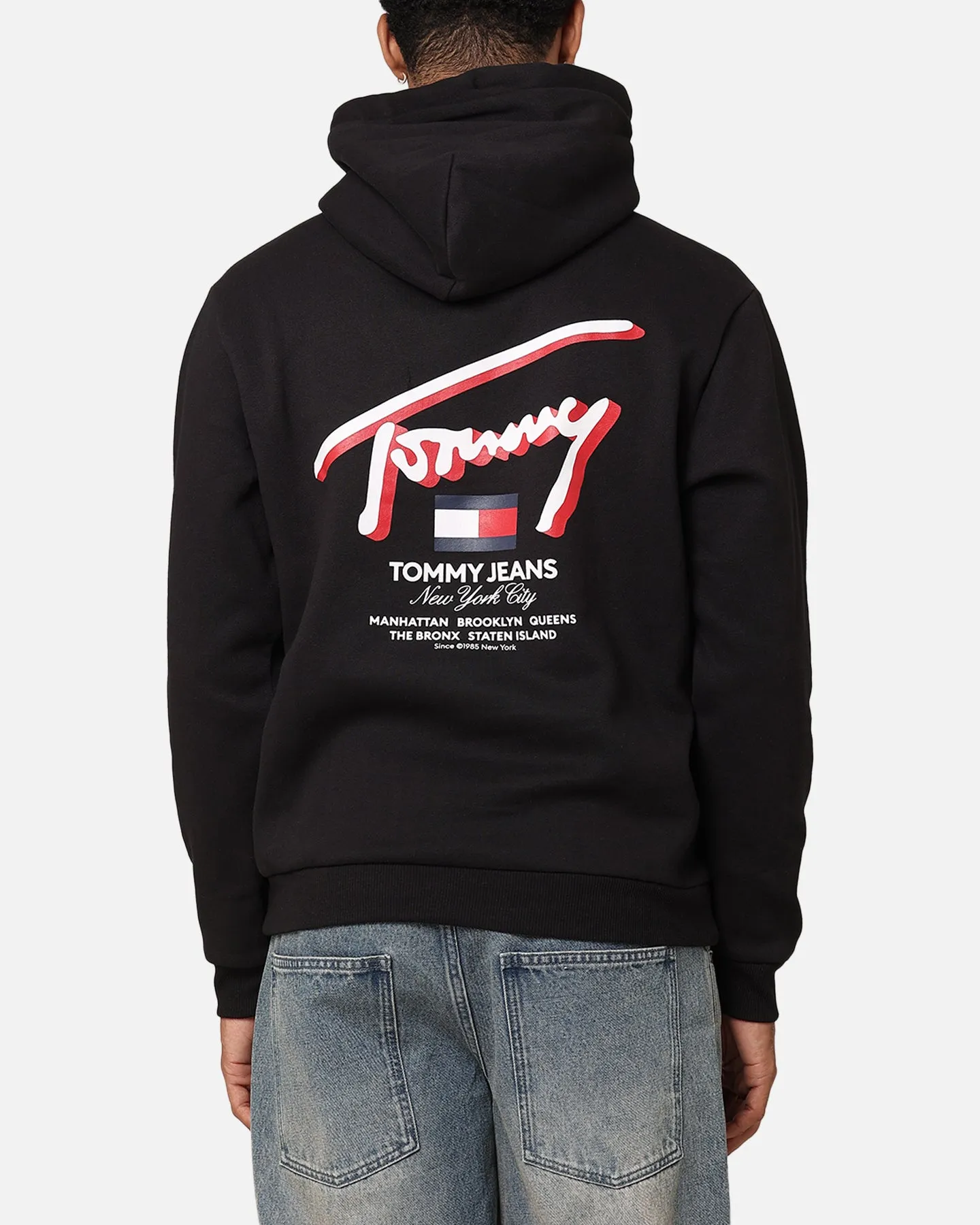 Tommy Jeans Reg 3D Street TJ Kapuzenpullover Schwarz
