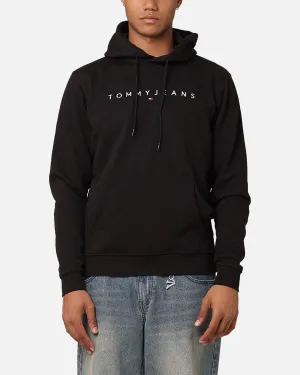 Tommy Jeans Reg Linear Logo Hoodie Schwarz