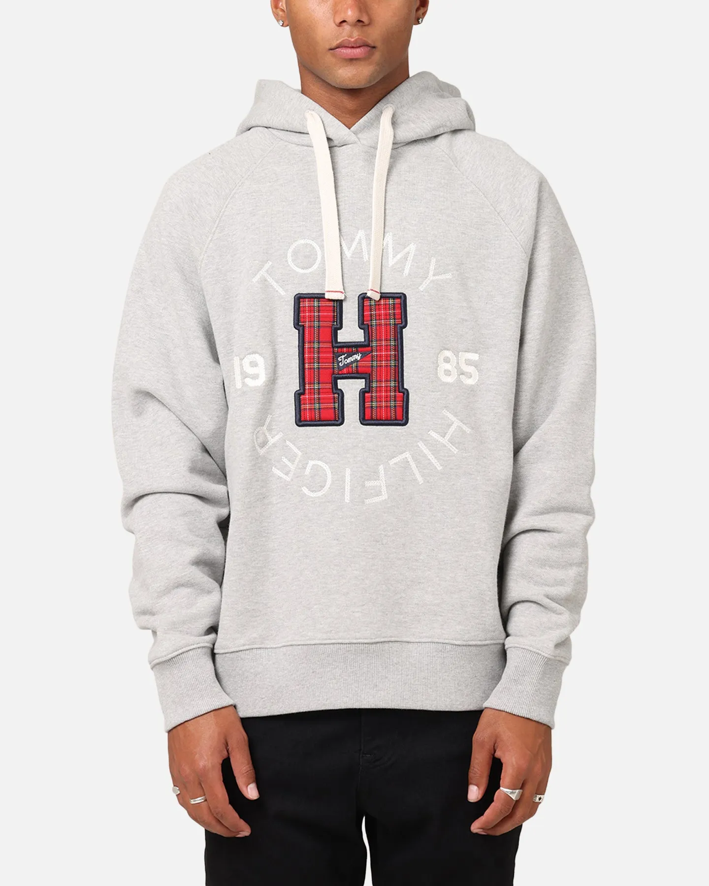 Tommy Jeans Terry Hoodie Hellgrau Heat