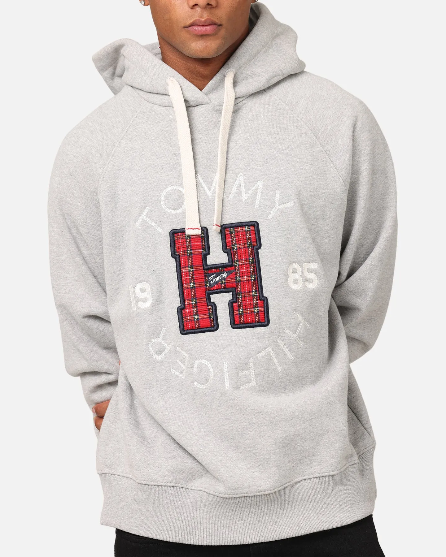 Tommy Jeans Terry Hoodie Hellgrau Heat