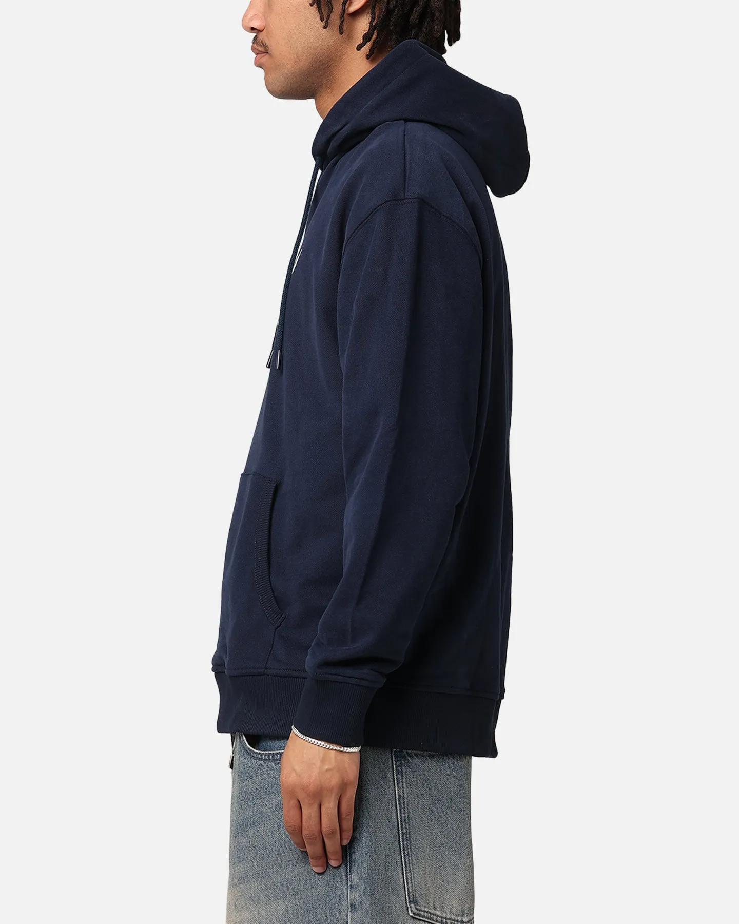 Tommy Jeans TJM Luxe Serif Relax Kapuzenpullover Dunkel Nachtblau