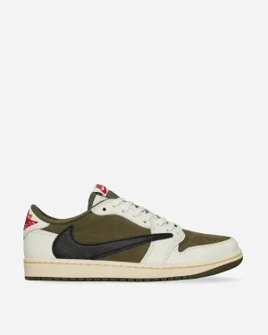 Travis Scott Air Jordan 1 Low Sneakers Mittel Oliv