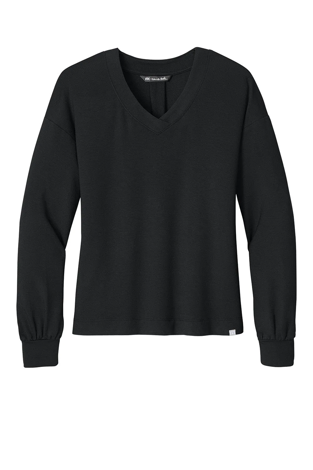 TravisMathew Damen Long Weekend V-Ausschnitt Sweatshirt - Schwarz